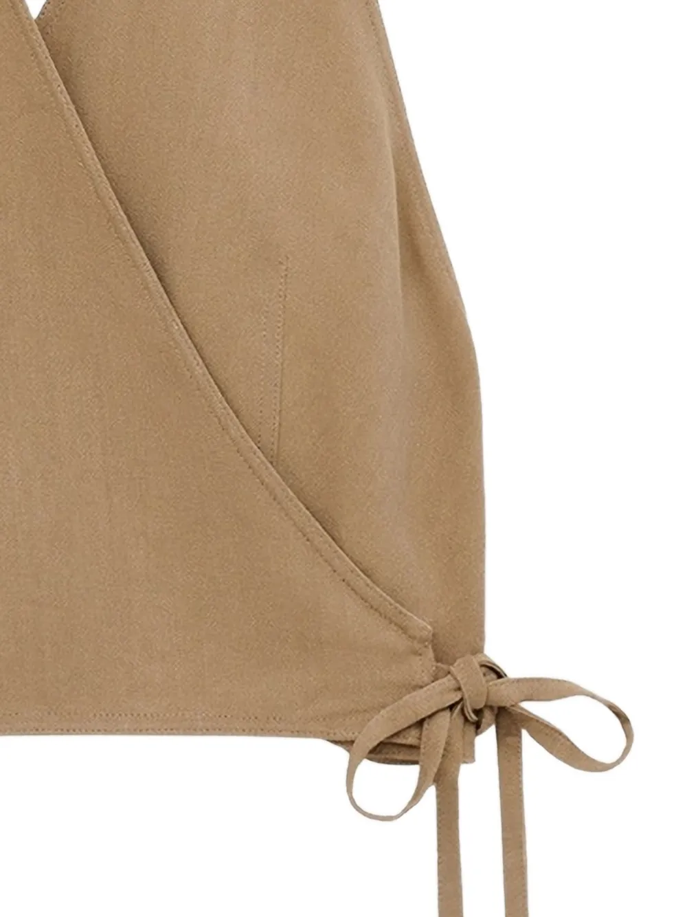 LOEWE tie-fastening wrap top Beige