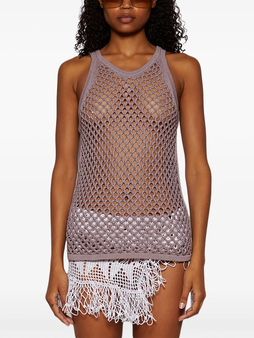  Diotima Marina Open-knit Top - Neutrals 