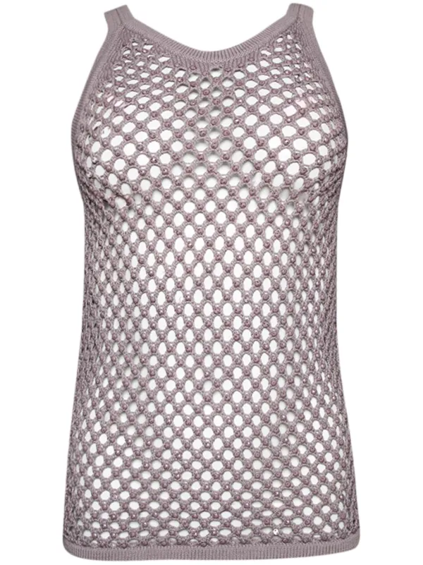 Diotima Marina Open-knit Top in Neutrals