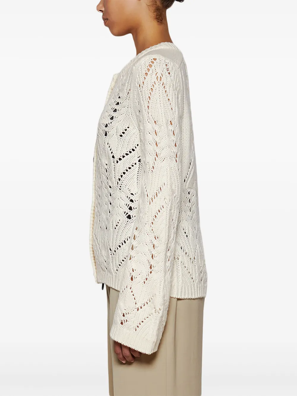 Loulou De Saison Buttoned Long-sleeve Cardigan In Neutral