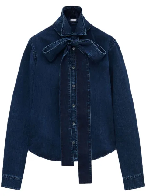 LOEWE bow denim shirt