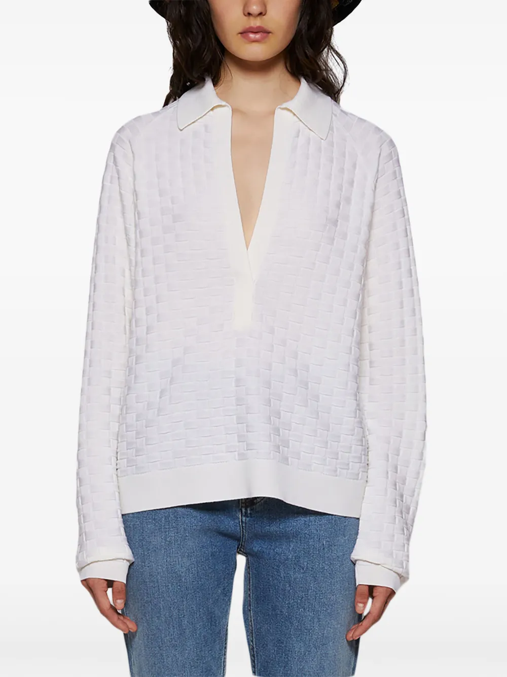 Tove Juniper Pullover In White