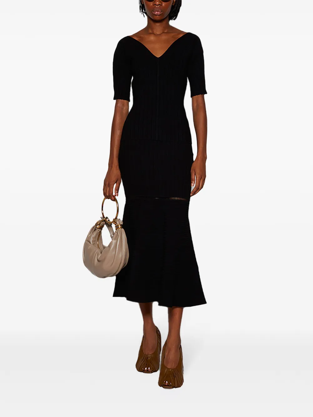 Victoria Beckham Top met V-hals - Zwart