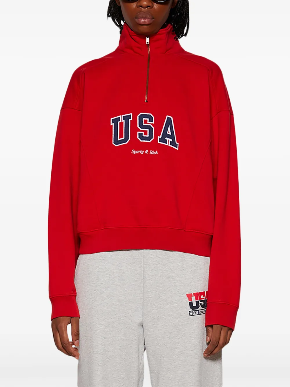 Sporty & Rich USA sweater Rood