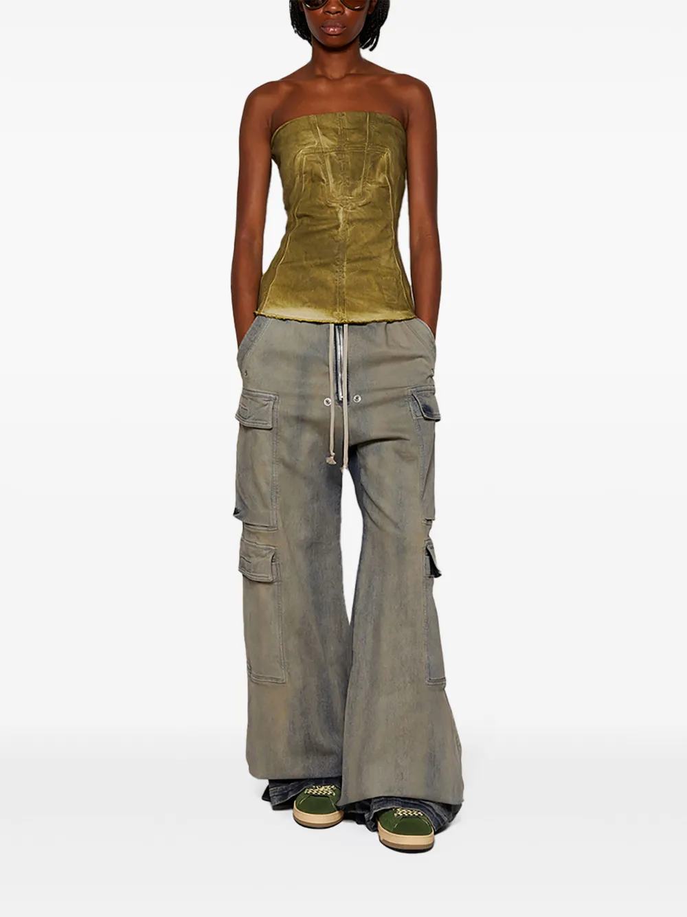 Lanvin Curb Lite Suede Sneakers In Green