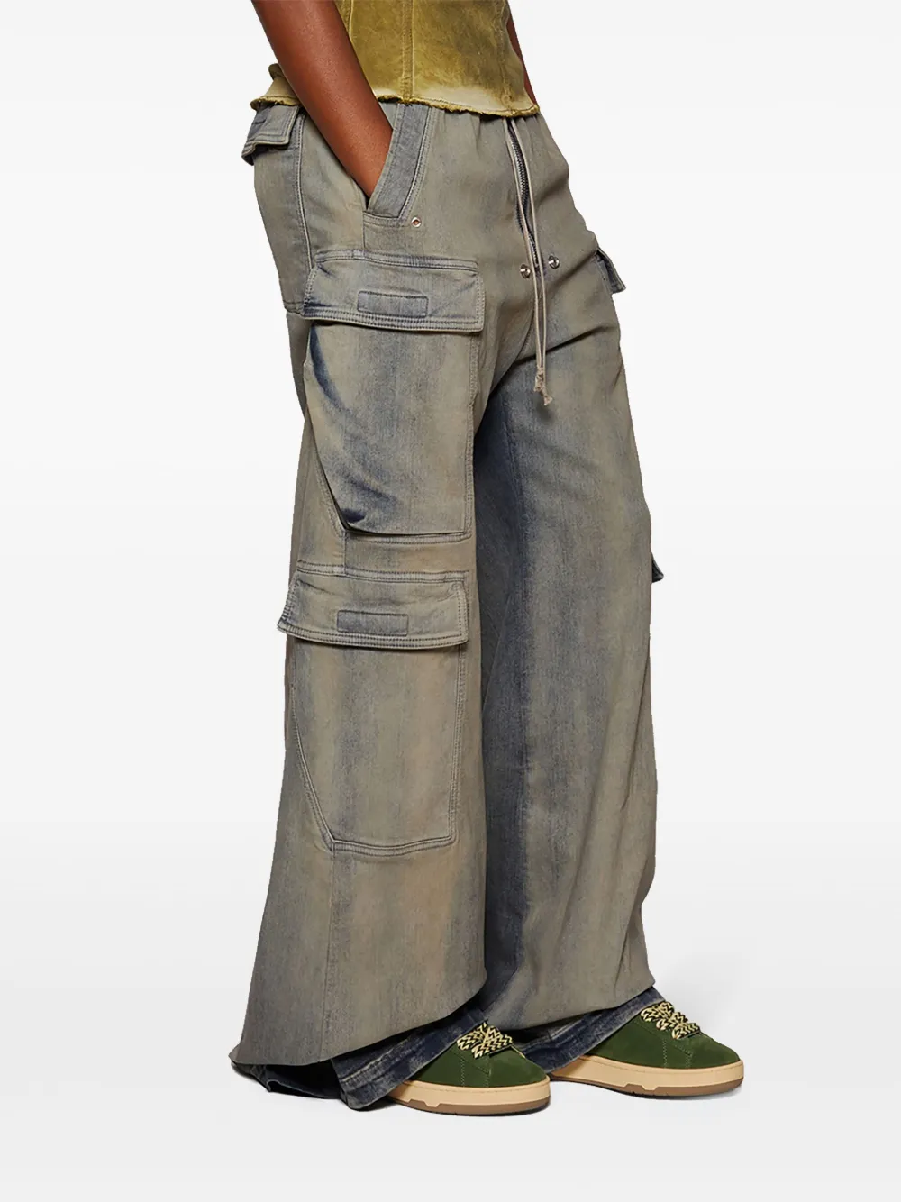 Lanvin Curb Lite Suede Sneakers In Green