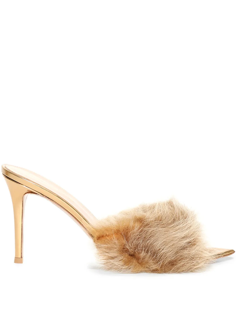 Gianvito Rossi 85mm Aries mules Gold