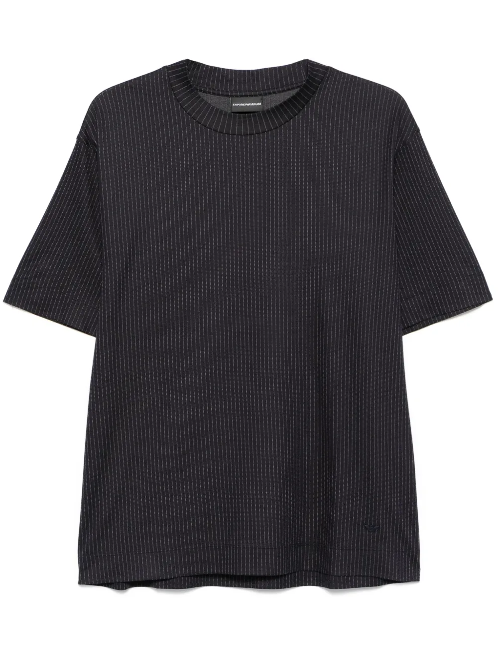 Emporio Armani T-shirt met krijtstreep Blauw