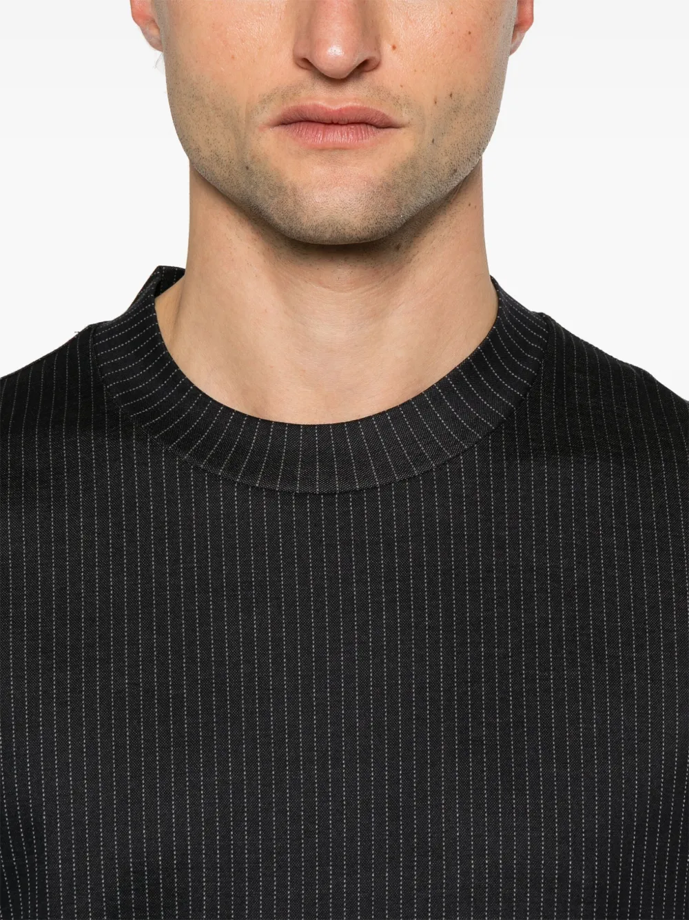 Emporio Armani T-shirt met krijtstreep Blauw