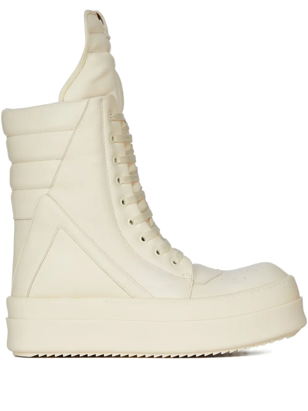 Rick Owens padded lace-up high-top sneakers White