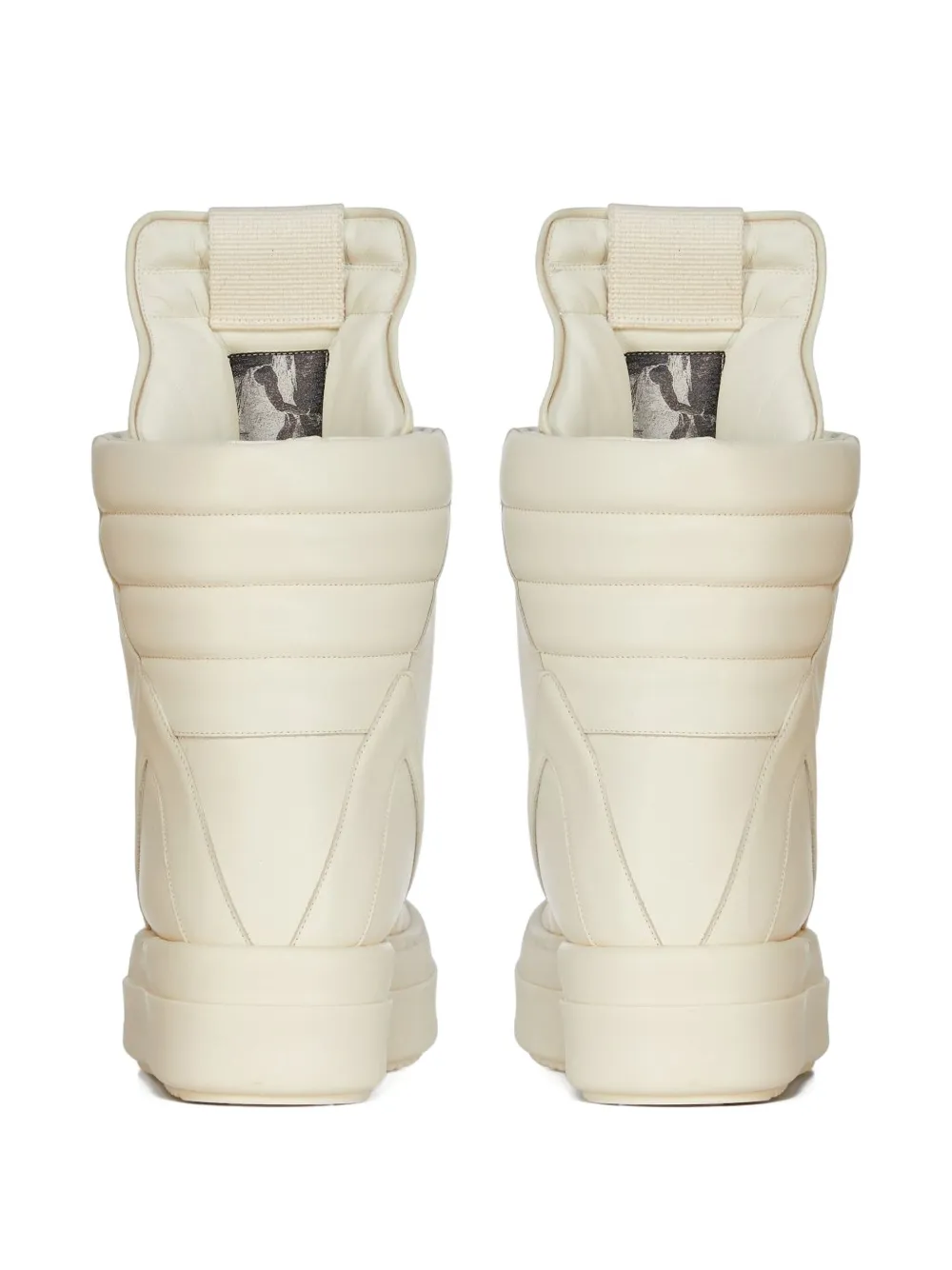 Rick Owens padded lace-up high-top sneakers White