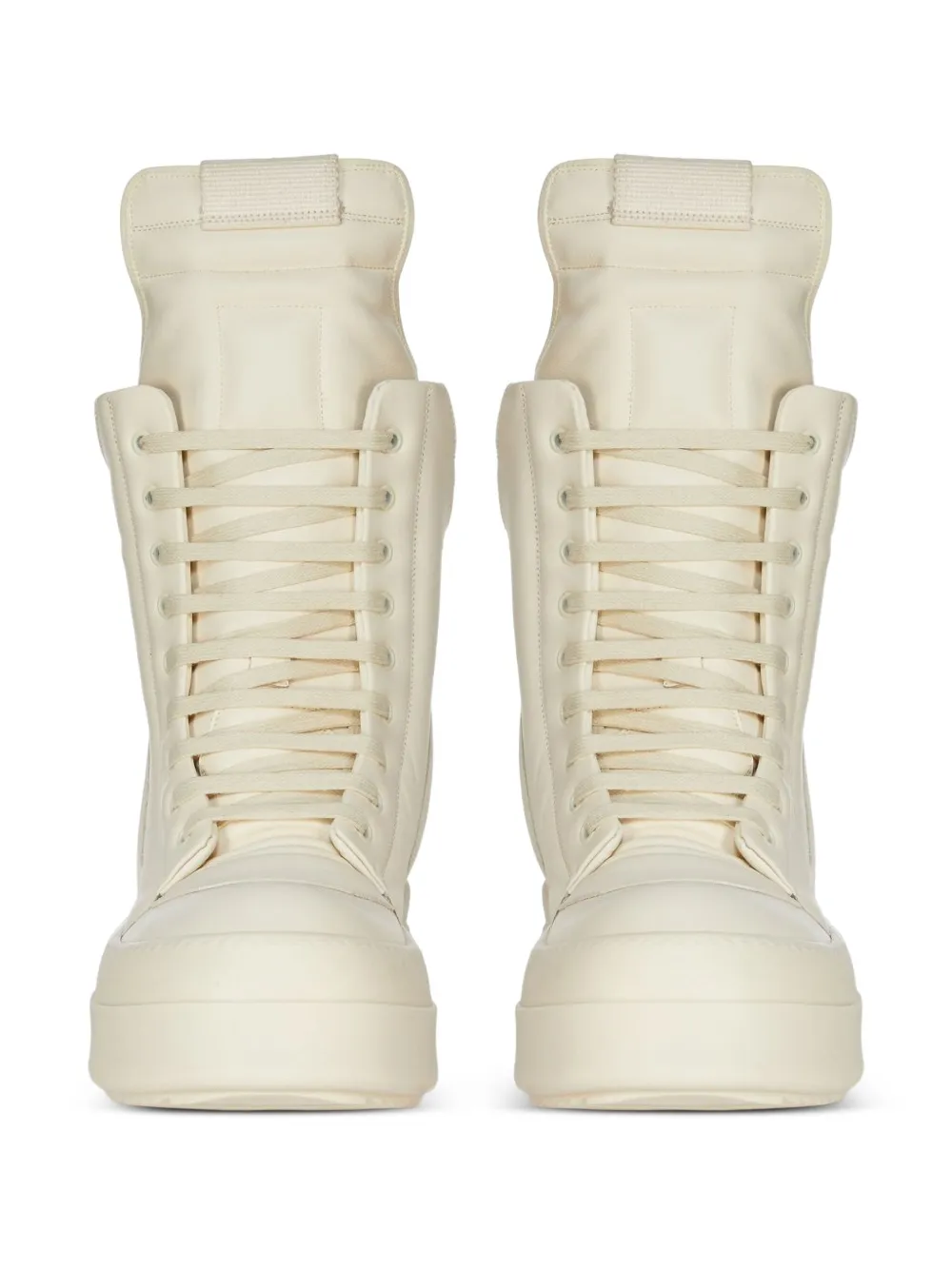 Rick Owens padded lace-up high-top sneakers White