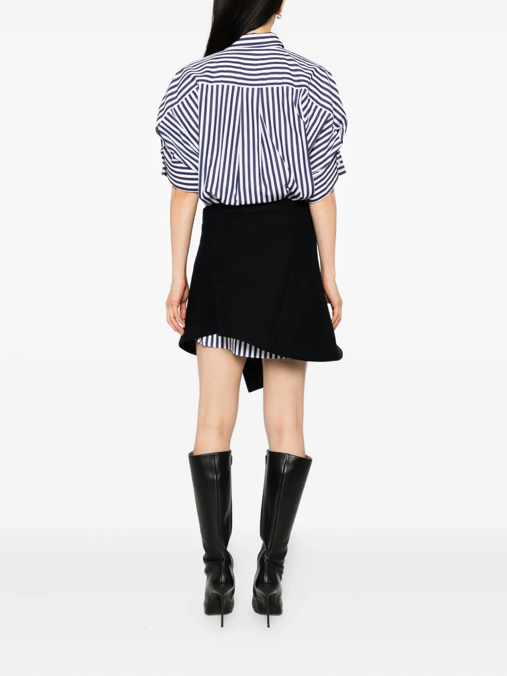 Sacai Asymmetric-hem Dress In Multi