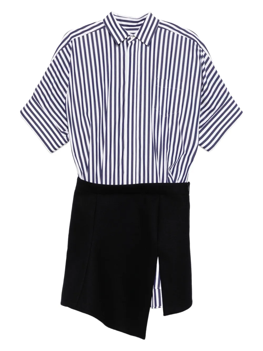 Sacai Asymmetric-hem Dress In Multi
