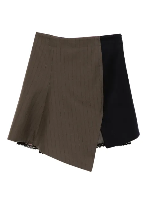 sacai striped skirt