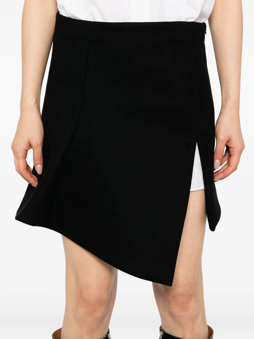 sacai Jurk met asymmetrische afwerking Wit