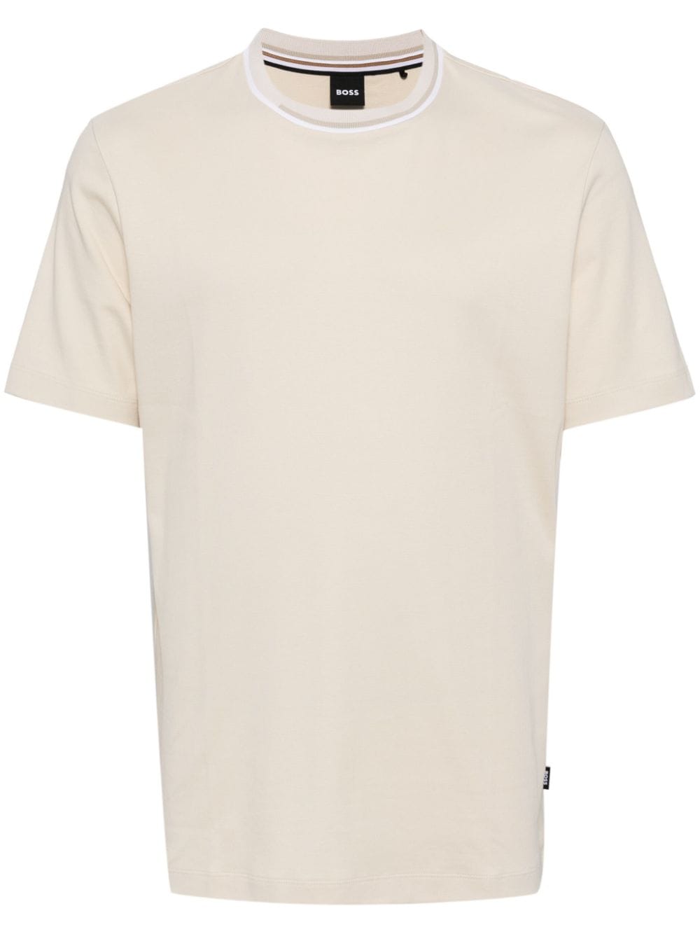 Shop Hugo Boss Cotton T-shirt In Brown