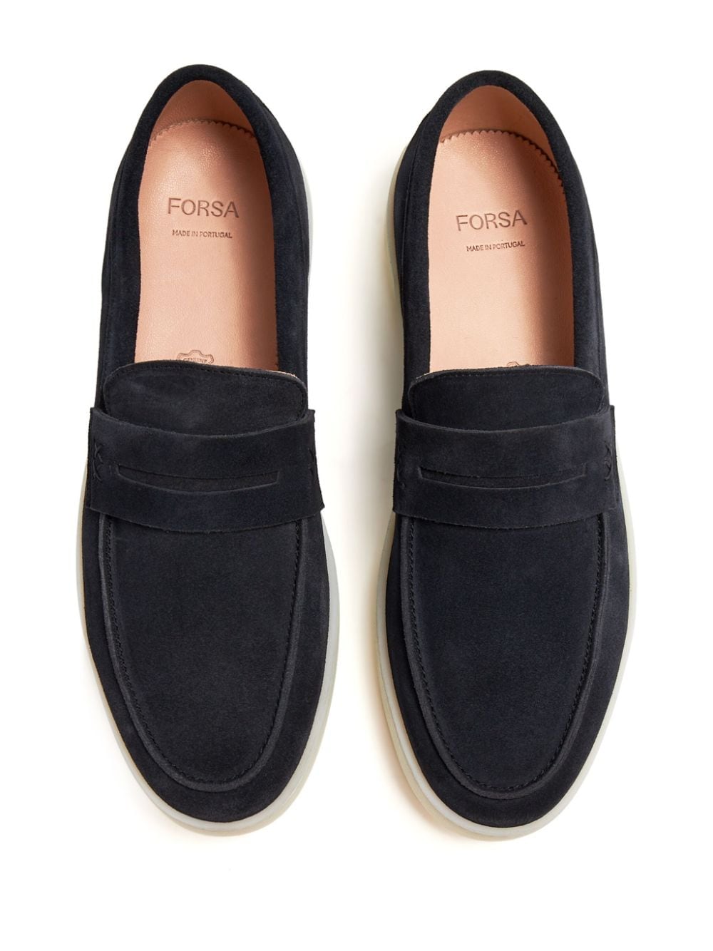 Shop Forsa Armando Loafers In Blue