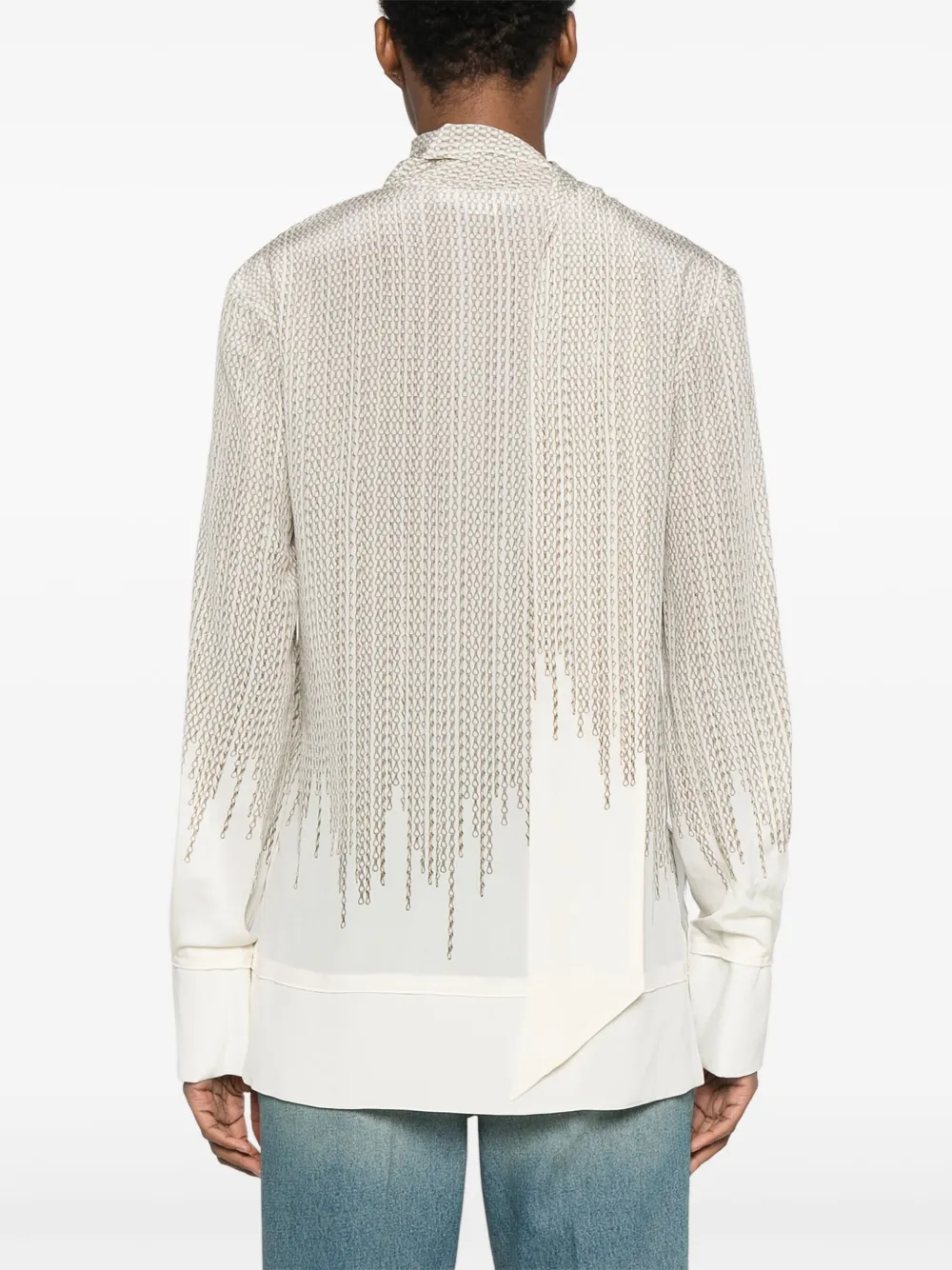 Victoria Beckham Blouse met print Beige