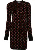 Marine Serre moon jacquard knitted dress - Black