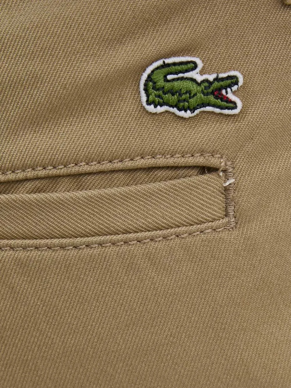 Lacoste Broek met logopatch Beige