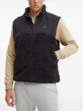 adidas fleece-panelled zip-up vest - Black