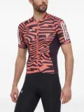 adidas printed zip-up T-shirt - Red