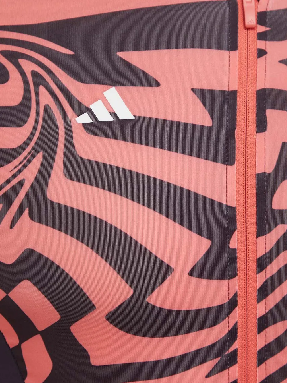 adidas T-shirt met print en rits Rood