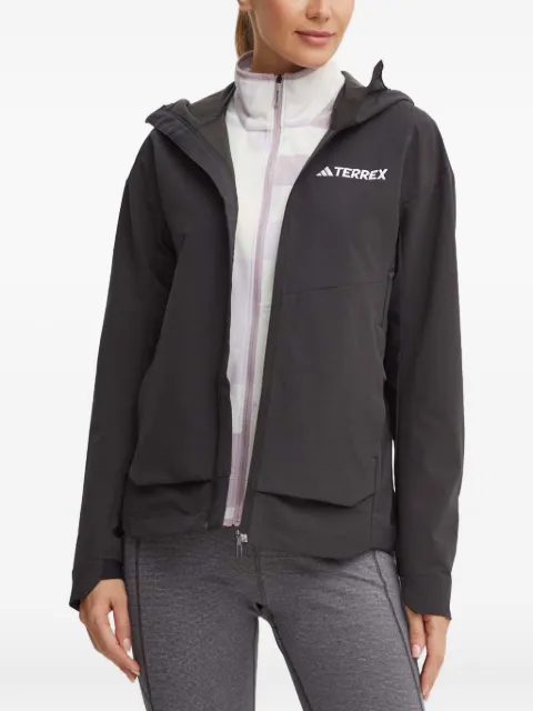 adidas logo-detail hooded jacket