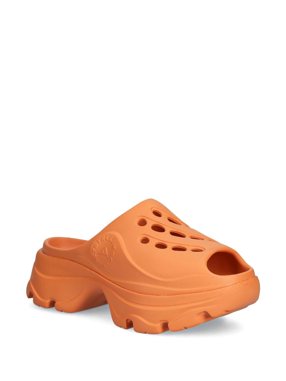 adidas by Stella McCartney Slippers met geperforeerde details Oranje