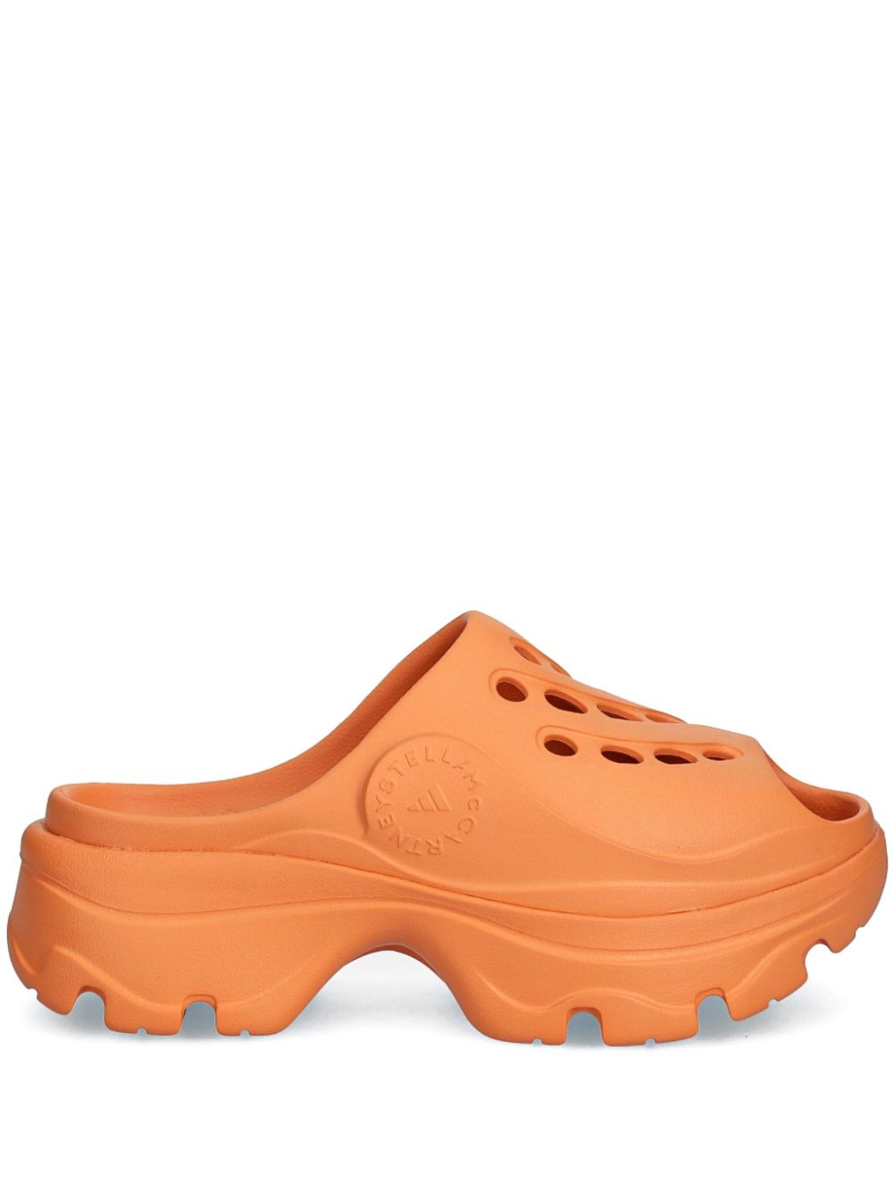 Adidas by Stella McCartney Slippers met geperforeerde details Oranje