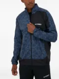 adidas patterned zip-up jacket - Blue