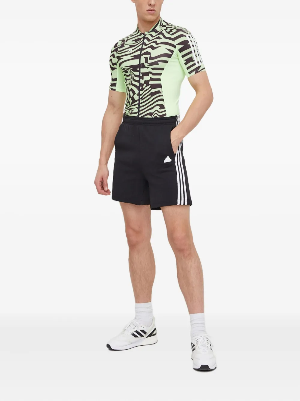 adidas wave-pattern zip-up performance T-shirt | Performance T-Shirts & Vests | Image 2