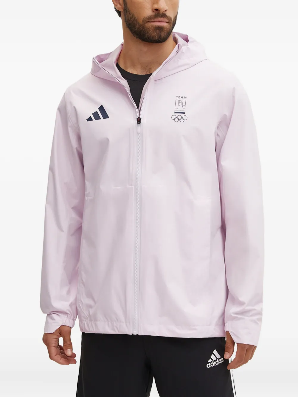 adidas hooded-neck jacket | Pink | Image 1