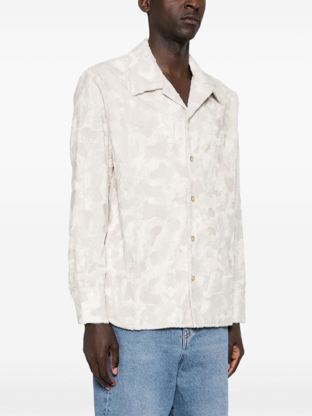 Shop Séfr Gael Overshirt In Icing