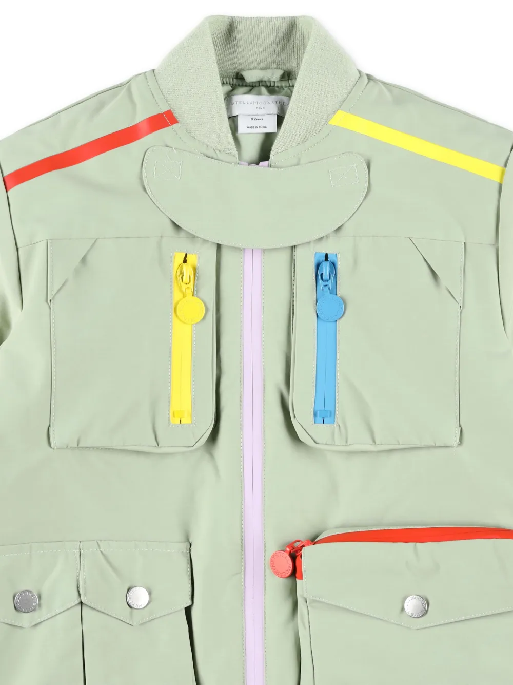 Shop Stella Mccartney Cotton Bomber Jacket In Green