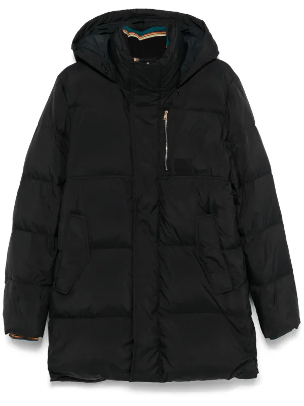 Paul Smith Hooded Coat Black FARFETCH EG