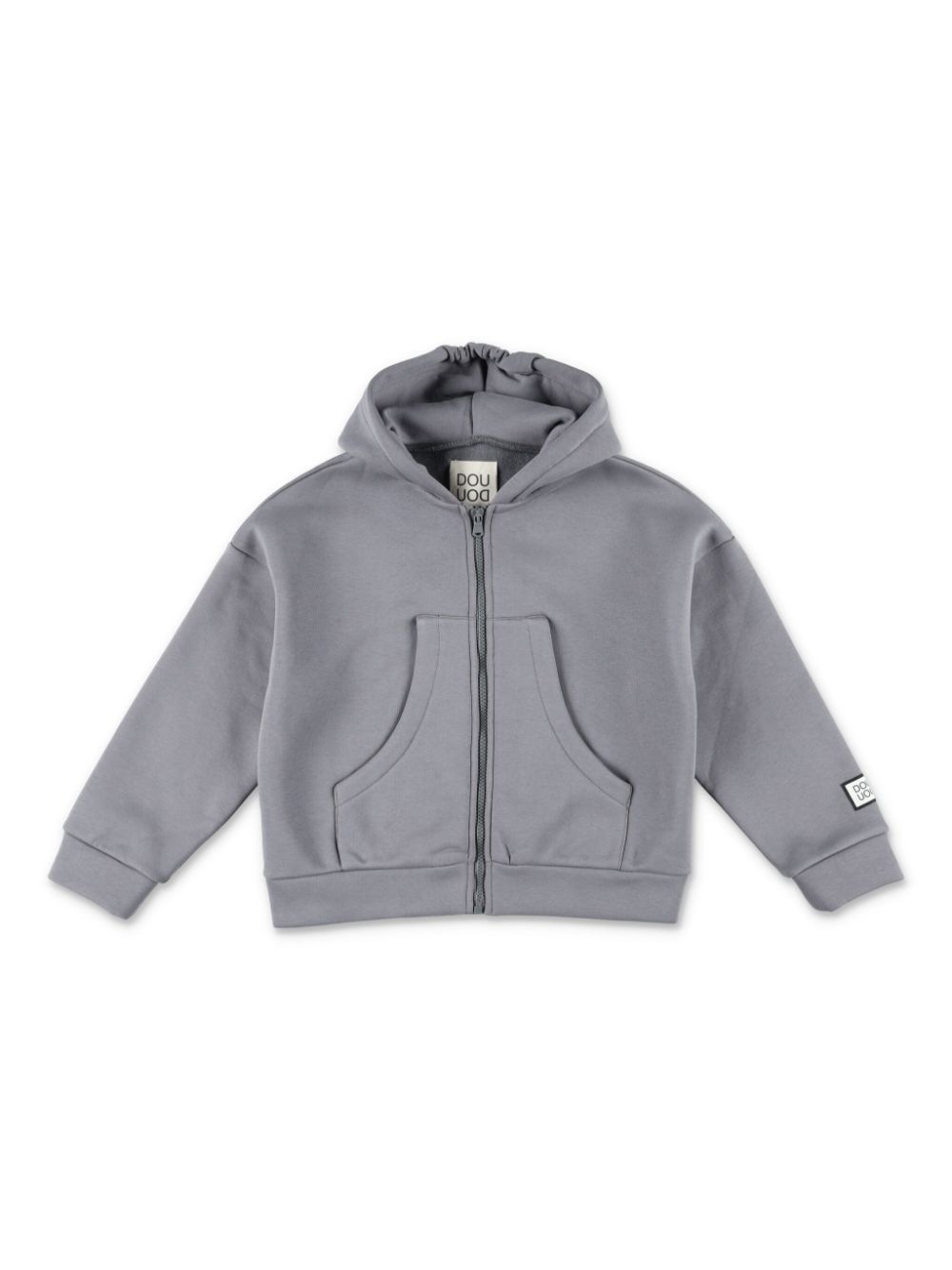 Douuod Kids logo-appliqué hoodie - Grey