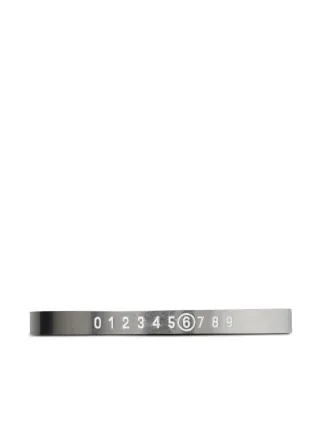 【MM6】Maison Margiela シルバー＆ホワイト Numeric ブレス MM6 【7/19-7/25 LYP会員+P10倍】エムエムシックスメゾン