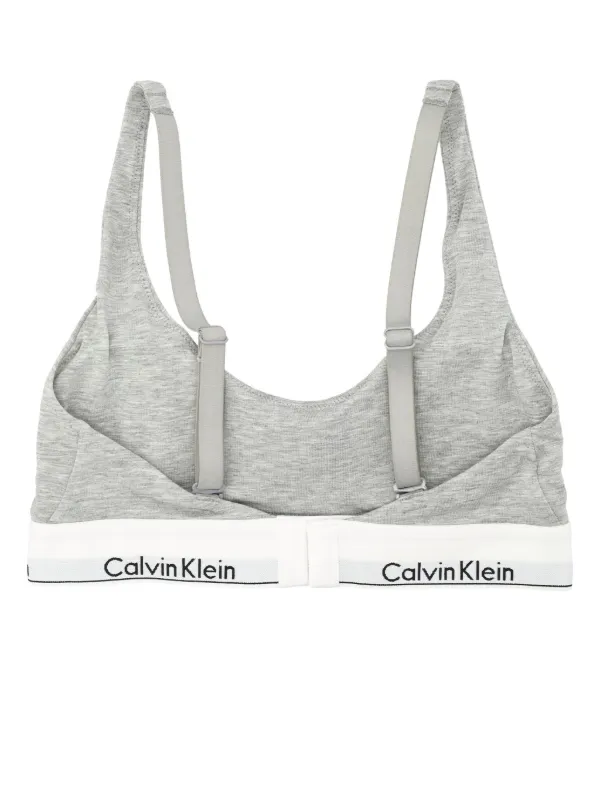 Calvin Klein Modern Cotton bralette women Cotton Modal Spandex Elastane L Grey