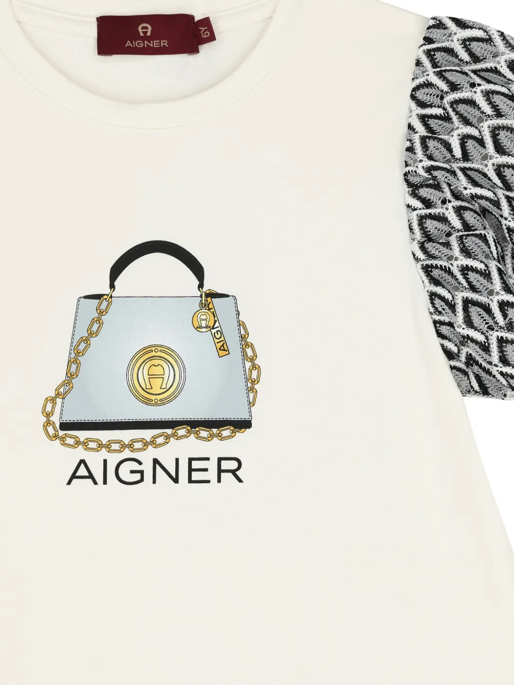 Aigner Kids Jurk met print Wit