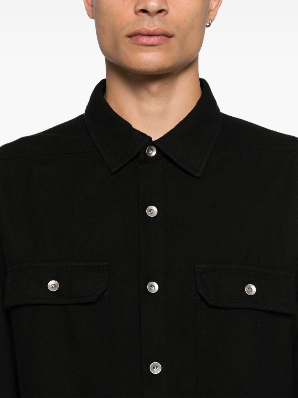 Shop Rick Owens Drkshdw Organic Cotton Overshirt In Black