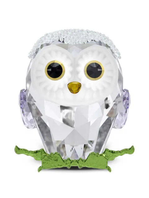 Swarovski crystal owl-motif ornament