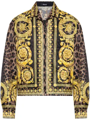 Versace バロッコプリント シャツジャケット | イエロー | FARFETCH JP