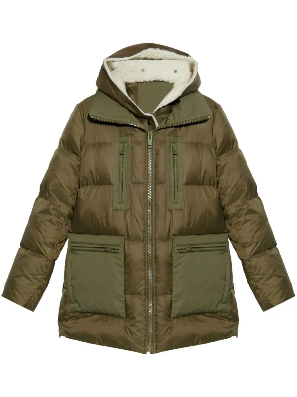 Yves Salomon Quilted Puffer Jacket Green FARFETCH CA