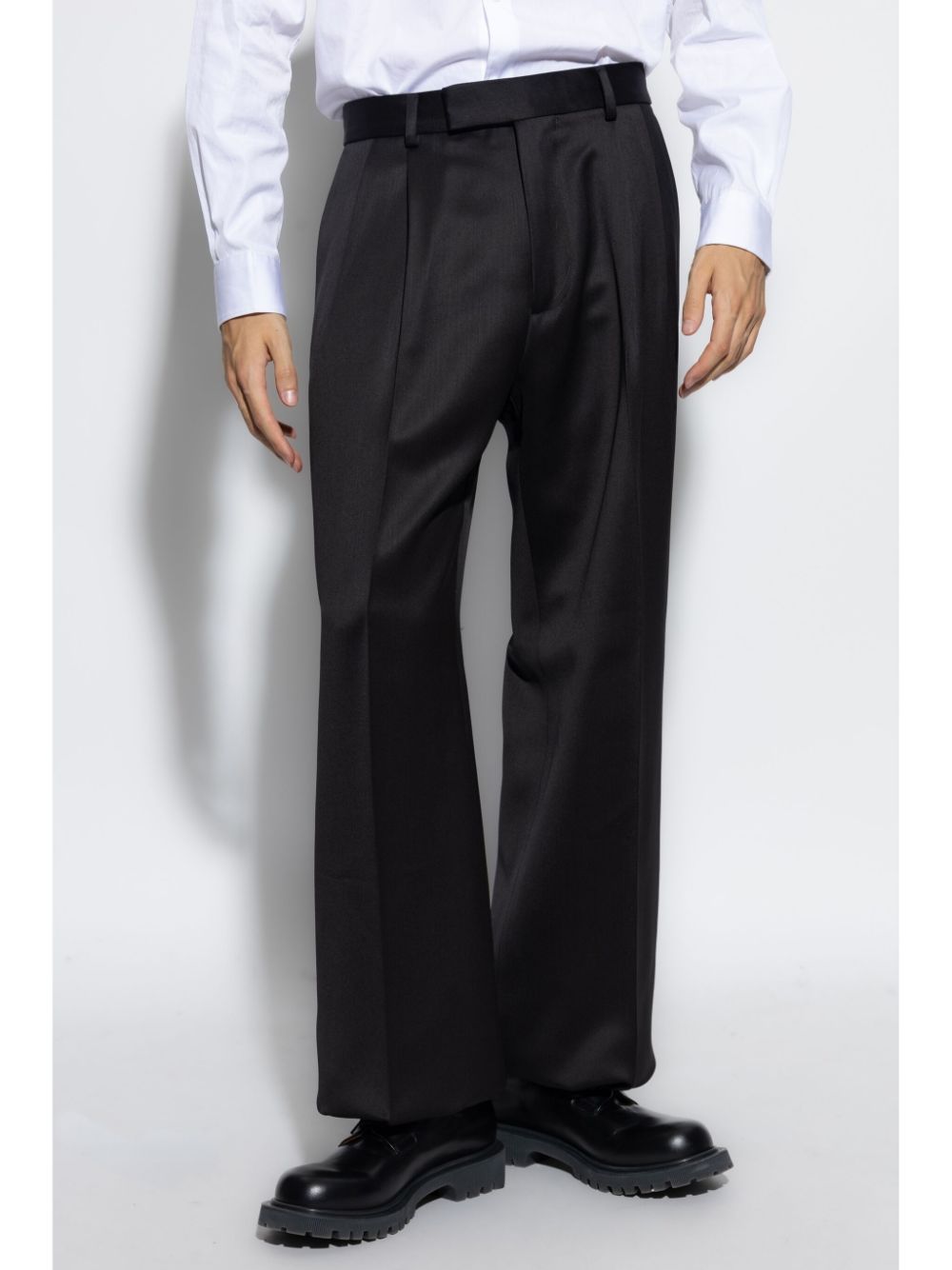 Shop Amiri Straight-leg Tailored Trousers In Black