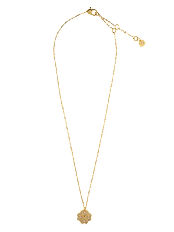 Kate Spade Floral Zirconium Necklace Gold FARFETCH JO