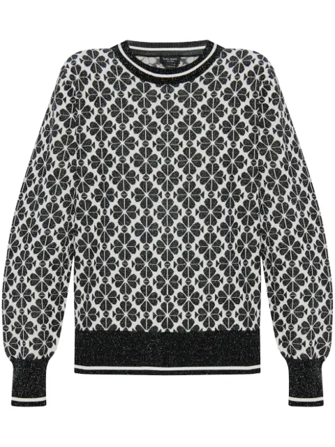 Kate Spade monogram-pattern crew-neck sweater 