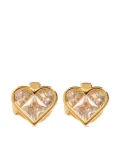 Kate Spade crystal heart stud earrings - Gold