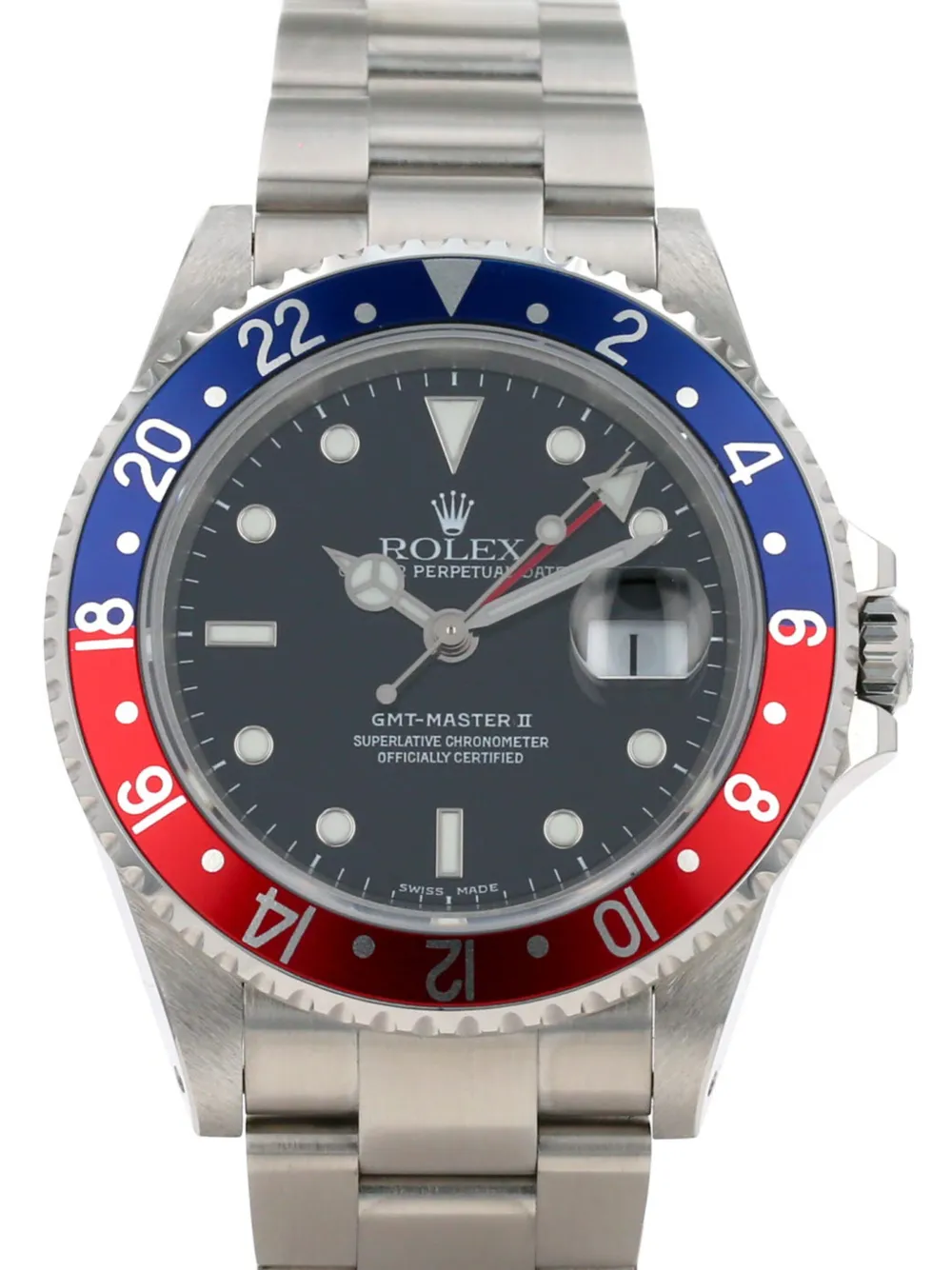 Rolex 1998 pre-owned GMT Master II 40mm - Zwart